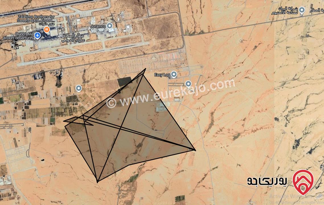 ارض مساحة 5 دونم و 590م للبيع في عمان - القنيطرة (23) المطار الشرقي  