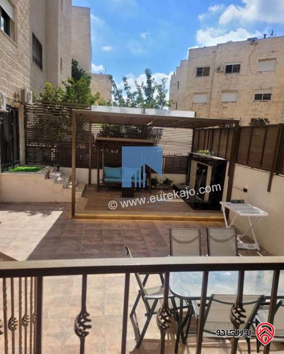 شقة أرضية فاخرة للبيع في عمان - الرابية خلف الإتصالات 186م مع حديقة وترسات 170م بسعر مغري