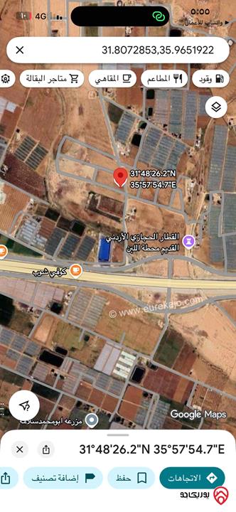 ارض مساحة 505م للبيع في عمان - اللبن قرب جامعة الاسراء على شارع عمان التنموي حوض المحطة