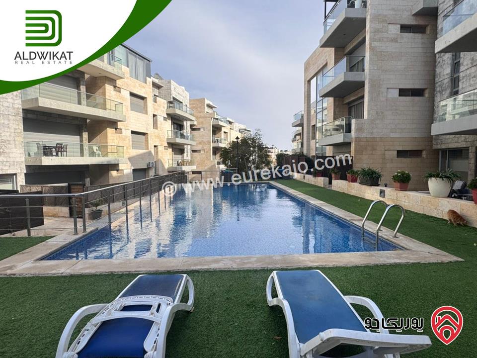 شقة طابق ثاني ضمن كومباوند مفروشة للايجار في عمان - عبدون المساحة 110م موقع اطلالة مميز