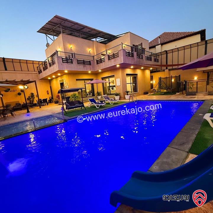 شاليه/مزرعة مساحة الأرض 400م والبناء 200م للبيع في البحر الميت - جوفة الكفرين