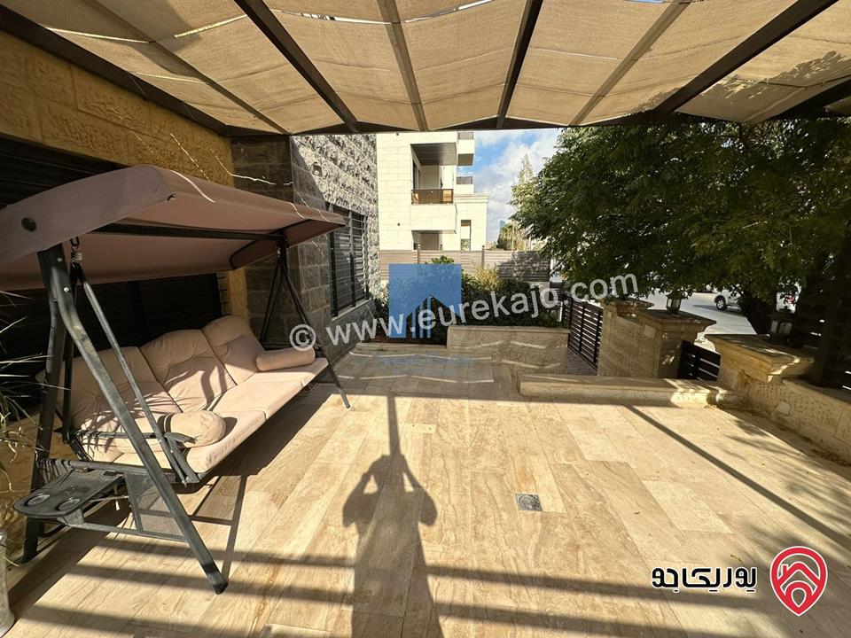 شقة أرضية مميزة للبيع في عمان - الجندويل قرب مركز أمن البيادر 180م مع حديقة وترسات 200م