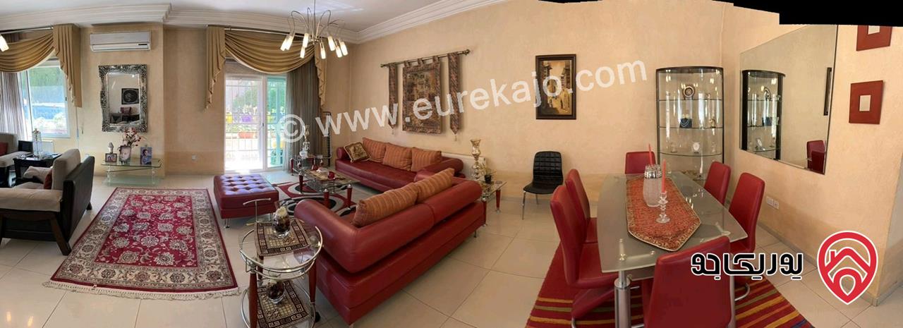 شقة فاخرة مميزة مفروشة فرش فاخر اجنبي طابق أرضي معلق مساحة 200م للبيع في عمان - عبدون