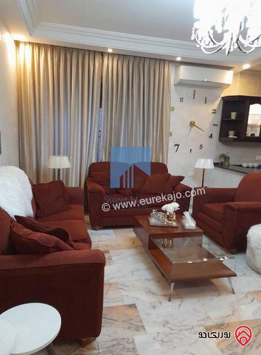 شقة مفروشة فاخرة للبيع في عمان - خلدا - العوجانية قرب المعارف والهمشري طابق ثالث 190م تشطيب سوبر ديلوكس