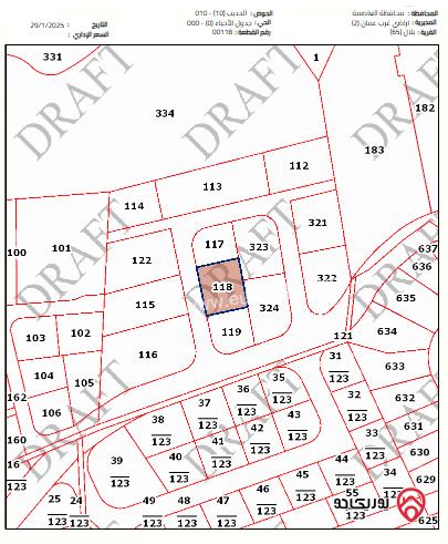 أرض مساحة 696م للبيع في عمان - بدر الجديدة