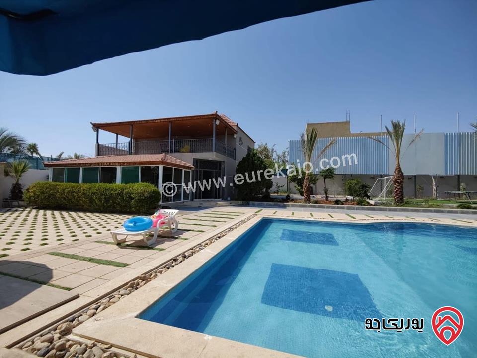 مزرعة مساحة الأرض 1560م والبناء 300م للبيع في البحر الميت - جوفة الكفرين