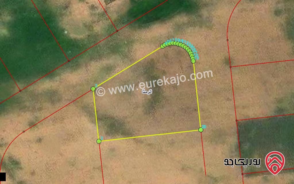 قطعة ارض مساحة 1469م للبيع في اربد - الرمثا غرب مدينة الحسن الصناعية 