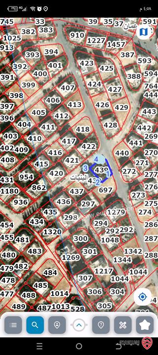 قطعة ارض مساحة 970م للبيع في عمان - البنيات شارع شهداء الأقصى