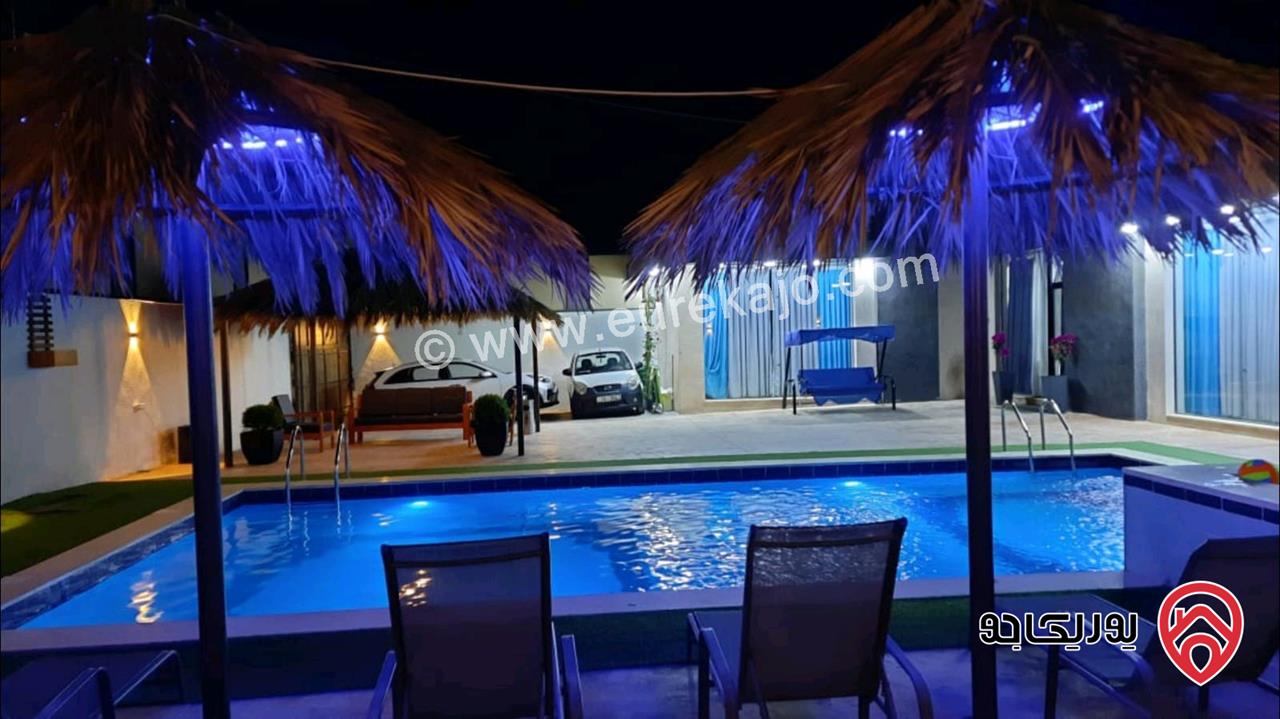 شاليه مساحة الأرض 527م والبناء 122م للبيع في منطقة الجوفة بالغور