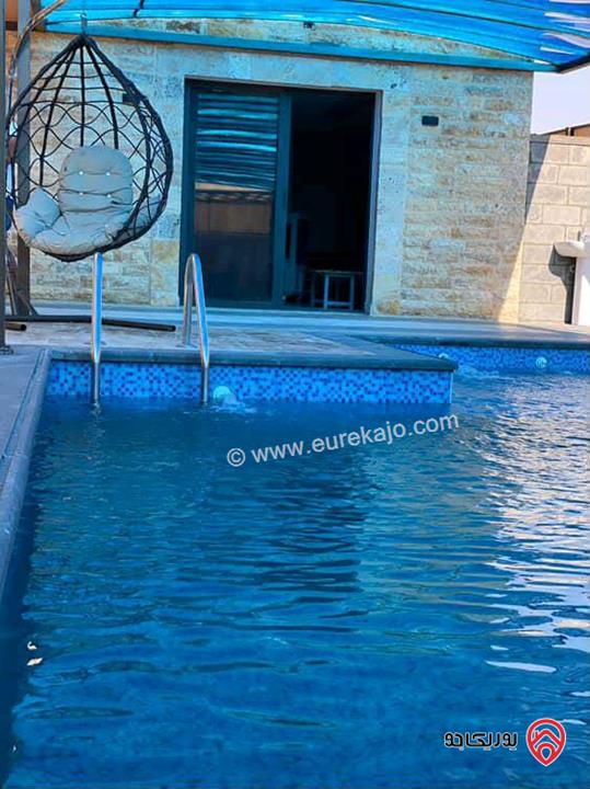 مزرعة مساحة الأرض 2 دونم و 300م والبناء 140م للبيع في عمان - منطقة البيضاء 