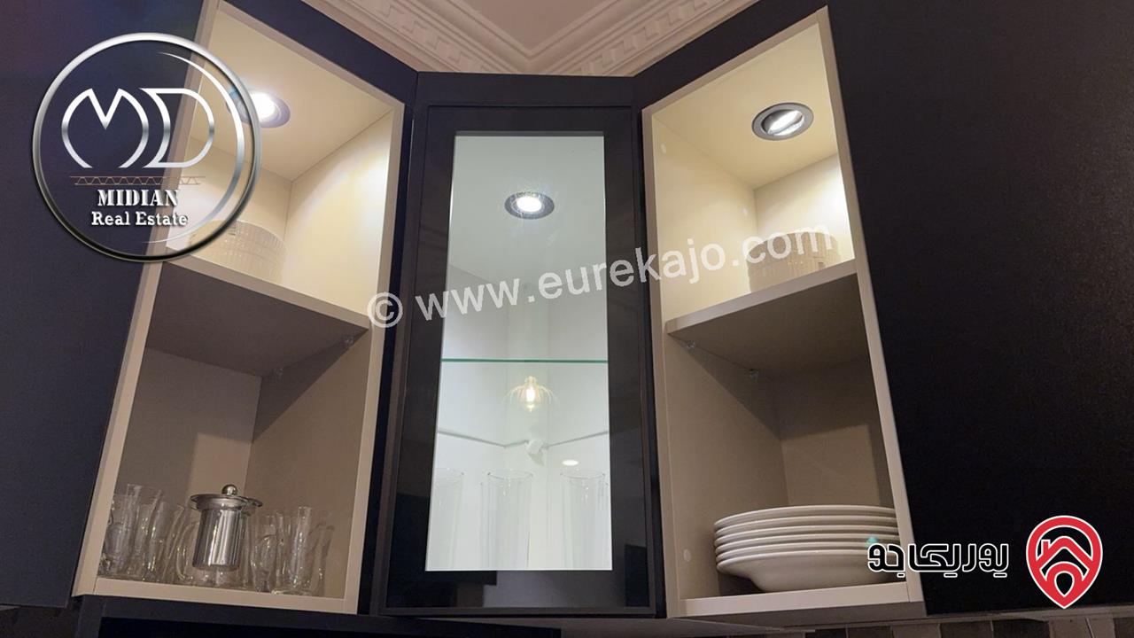 شقة مفروشة فاخرة للايجار في عمان - الدوار السابع مساحة 100م طابق ثالث تشطيبات وديكورات فندقية اطلالة جميلة