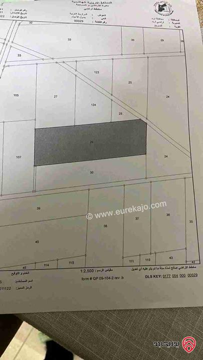 قطعة أرض مساحة دونم للبيع في اربد - الصريح شارع البتراء 