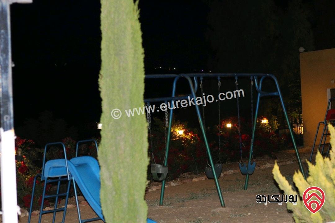 مزرعة مساحة الأرض 4 دونم وبناء مكون من طابقين للبيع في المفرق شرق جرش - دحل