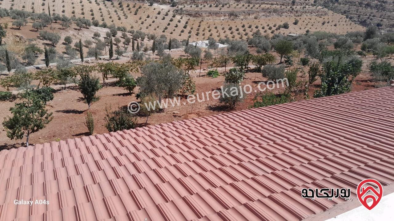 مزرعة مساحة الأرض 4 دونم و 350م والبناء 110م للبيع في بورما - جرش 