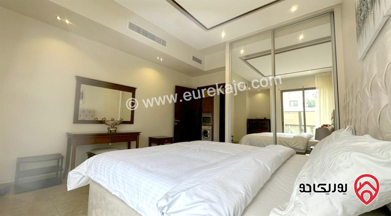 شقة ارضية مفروشة مساحة 90م مع حديقة 50م للإيجار في عمان - عبدون