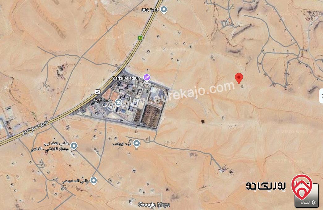 أرض استثمارية مساحة 584م للبيع في الزرقاء - الغباوي - حوض الجامعة