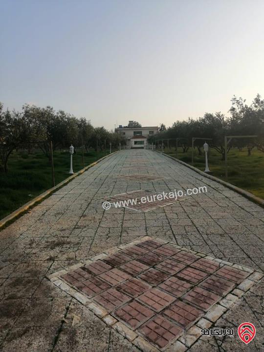 مزرعة مساحة البناء 500م على أرض 13 دونم و 553م للبيع في موبص لواء عين الباشا 