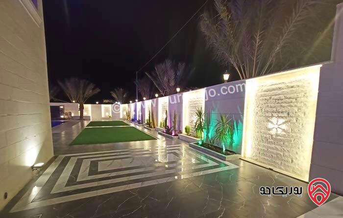 فيلا فاخرة مساحة 330م على أرض 1 دونم مفروشة للايجار في عمان - طريق المطار