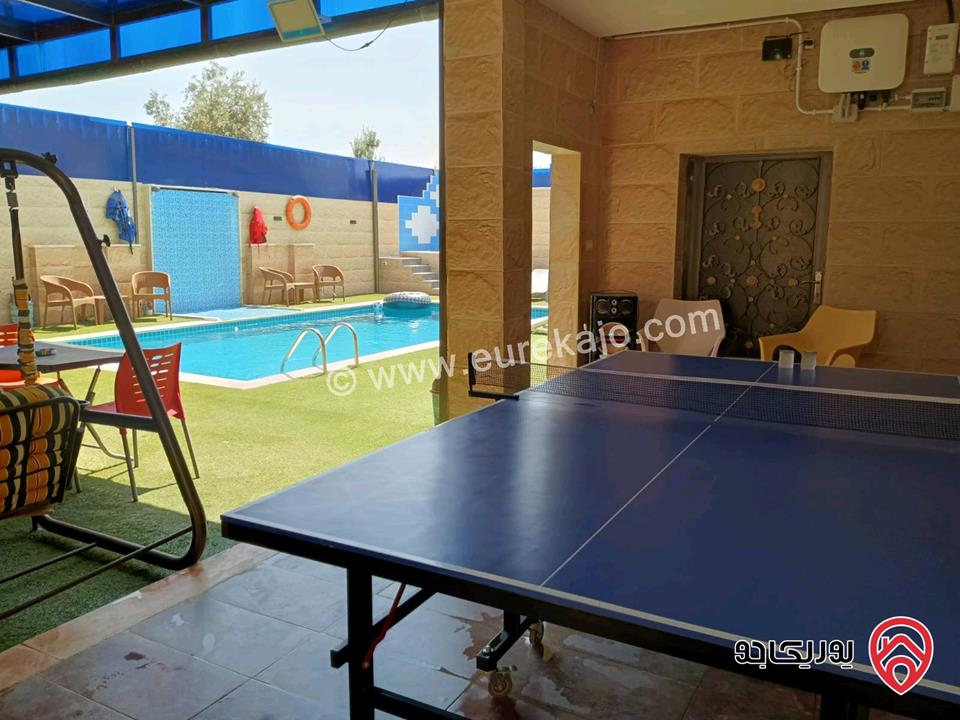 شاليه مساحة الأرض 560م وبناء 100م للبيع في الغور - جوفة الكفرين منطقة الشاليهات