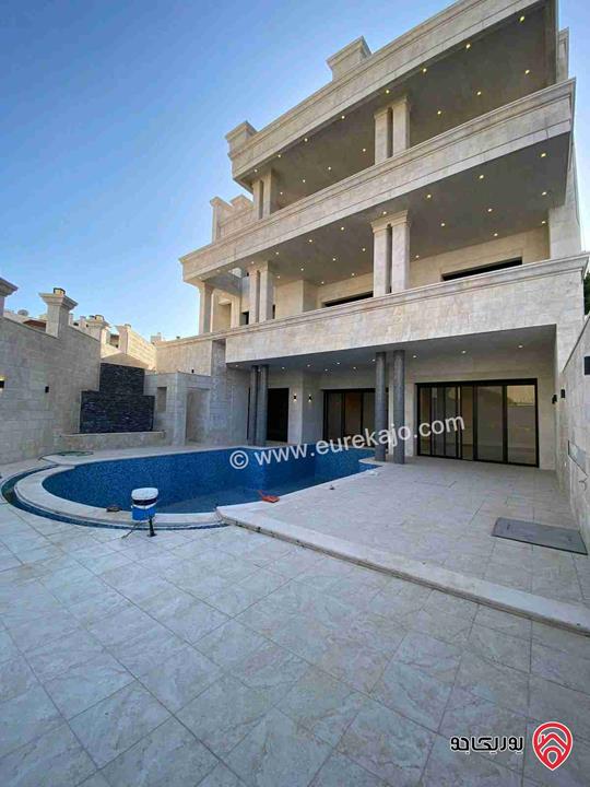 قصر مساحة البناء 2 دونم على أرض 1 دونم و 200م للبيع في عمان - عبدون