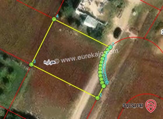 ارض 633م للبيع في اربد - من اراضي حوارة ضمن حوض الجور الغربي قرب اشراة البترا 