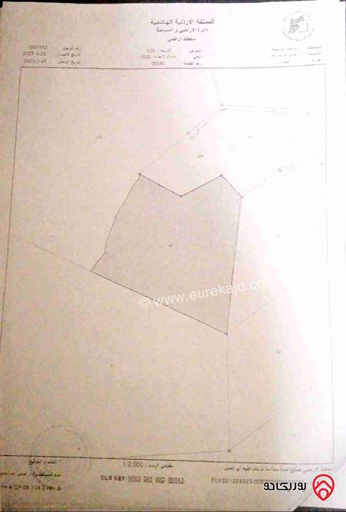 ارض مساحة 33 دونم و 500م للبيع في عمان - مرج الحمام - البحاث