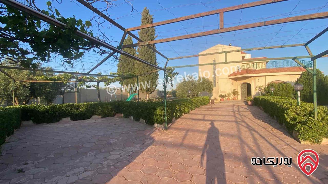 مزرعة مشجرة مساحة الأرض 10 دونم مع فيلا 200م للايجار في مادبا الفيصلية