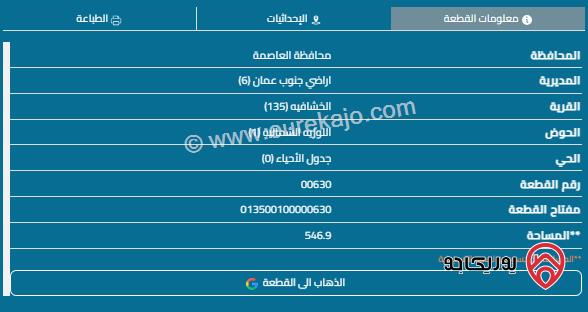 قطعة أرض مساحة 539م للبيع في الخشافية - منطقة أحد