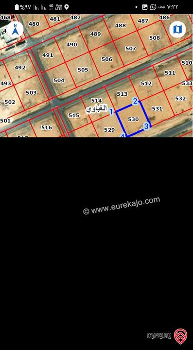 قطعة أرض مساحة 649م للبيع في الزرقاء - الغباوي إسكان الصحفيين 