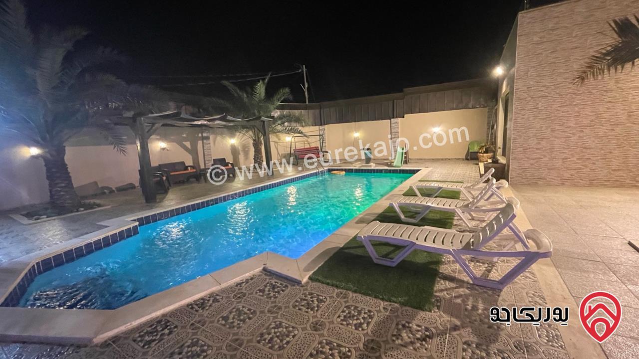 شاليه مساحة البناء 170م والأرض 530م للبيع في البحر الميت - جوفة الكفرين