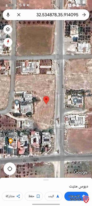 قطعة ارض مساحة 1000م للبيع في اربد حواره في منطقه البور بالقرب من شارع العشرين