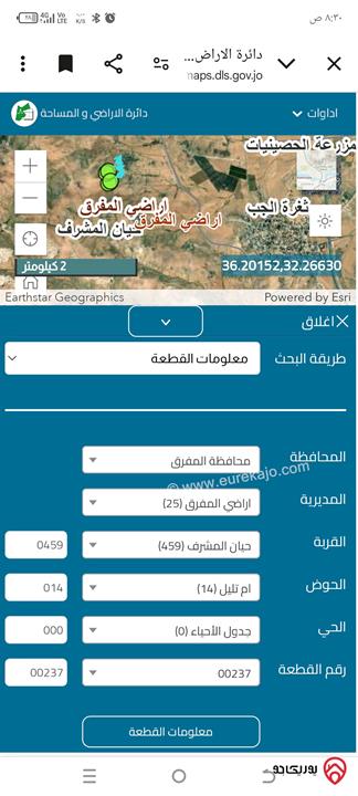 قطعة ارض مساحة 6600م للبيع في المفرق