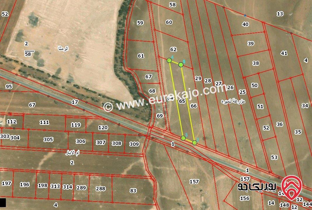 قطعة ارض مساحة 10 دونم للبيع من اراضي اربد قرية مزرعة تميرة واجهة 45م على شارع السايبر ستي موقع مميز يصلح لكافة الاستثمارات 