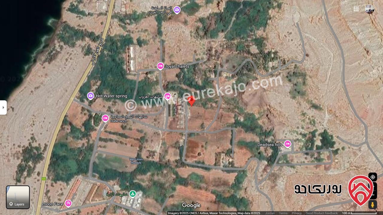 أرض مساحة 1 دونم و 966م للبيع في محافظة مادبا - أراضي ذيبان قرية مكاور