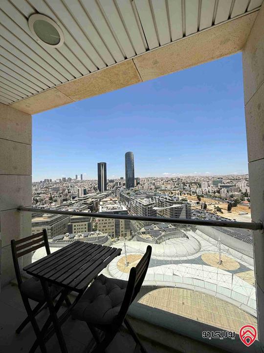 شقة مساحة 140م طابق 21 للإيجار في عمان - العبدلي أبراج داماك إطلالة بانورامية