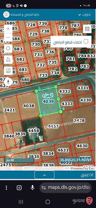 قطعه ارض مساحة 2 دونم للبيع في عمان -  الجيزة حوض الحجره