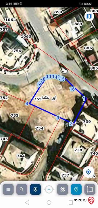 ارض مساحة 487م على (3) شوارع وصخرية للبيع في عمان - منطقة ابوعلندا/المستندة (بسعر مغري)
