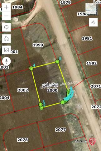 قطعة أرض على شارعين مساحة 1012م للبيع في اربد - بيت راس 