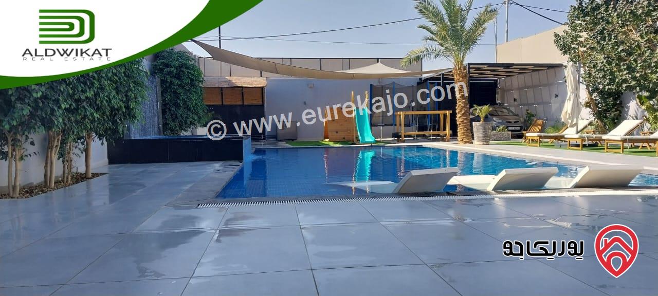 شاليه مساحة البناء 200م ومساحة الارض 660م ومساحة الحديقة 300م للبيع في الغور/منتجع البحيرة البحر الميت 
