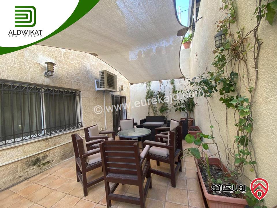 شقة للبيع او للايجار في عمان - الدوار الخامس طابق أرضي مساحة البناء 110م ومساحة الترس 30م