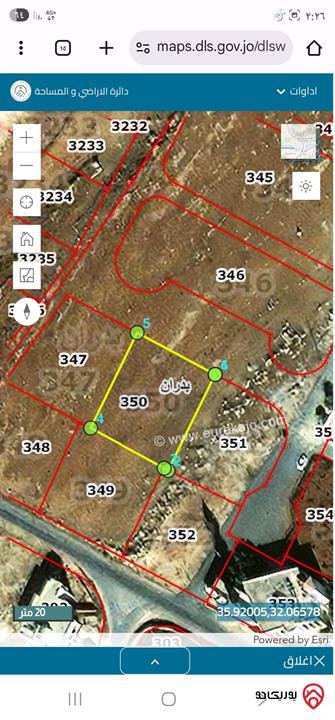 قطعة ارض مساحة 1 دونم للبيع في عمان - شفابدران حوض عيون الذيب بالقرب من جميع الخدمات 