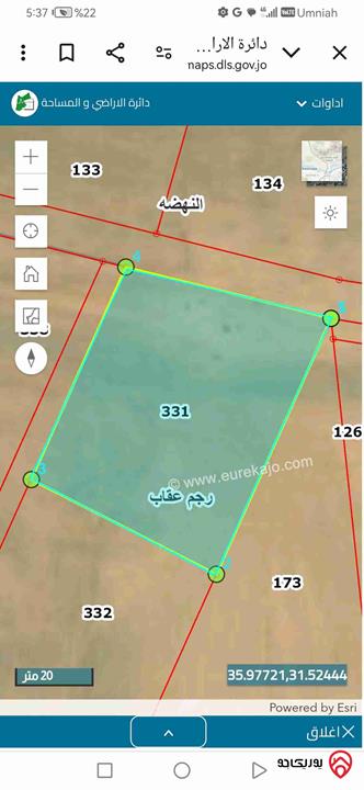 قطعة أرض مساحة 3400م للبيع من أراضي جنوب عمان - ام الرصاص 