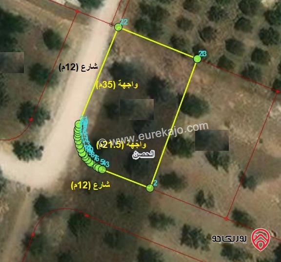 قطعة أرض مساحة 789م للبيع في اربد - من اراضي الحصن حوض طبول كوتيه