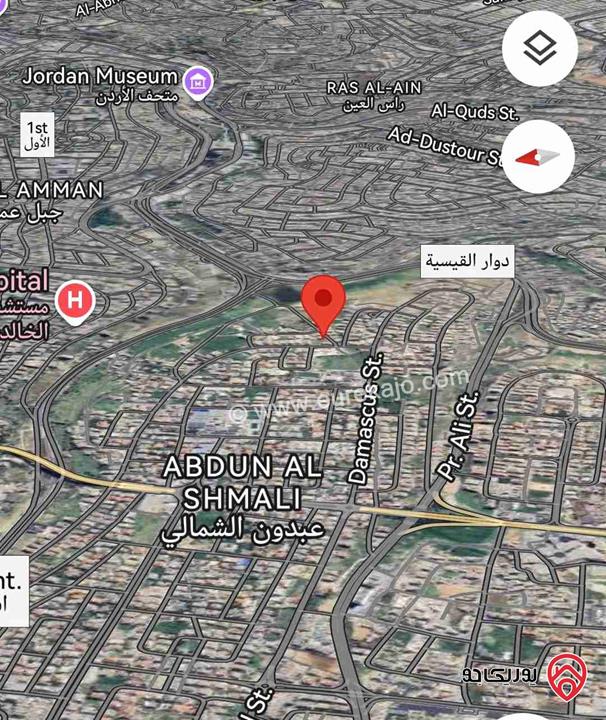 ارض استثمارية مساحة 760م للبيع في عمان - عبدون