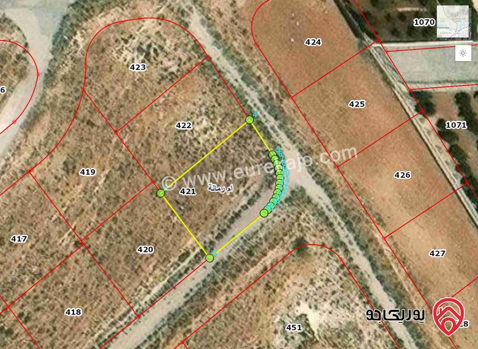 أرض مساحة 562م للبيع في الزرقاء - بيرين أم رمانة