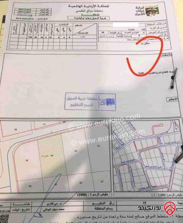 ارض مساحة 1 دونم للبيع في عمان - اليادودة