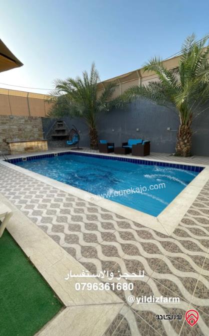 شاليه ومزرعة يالديز للايجار اليومي في البحر الميت - جوفة الكفرين 