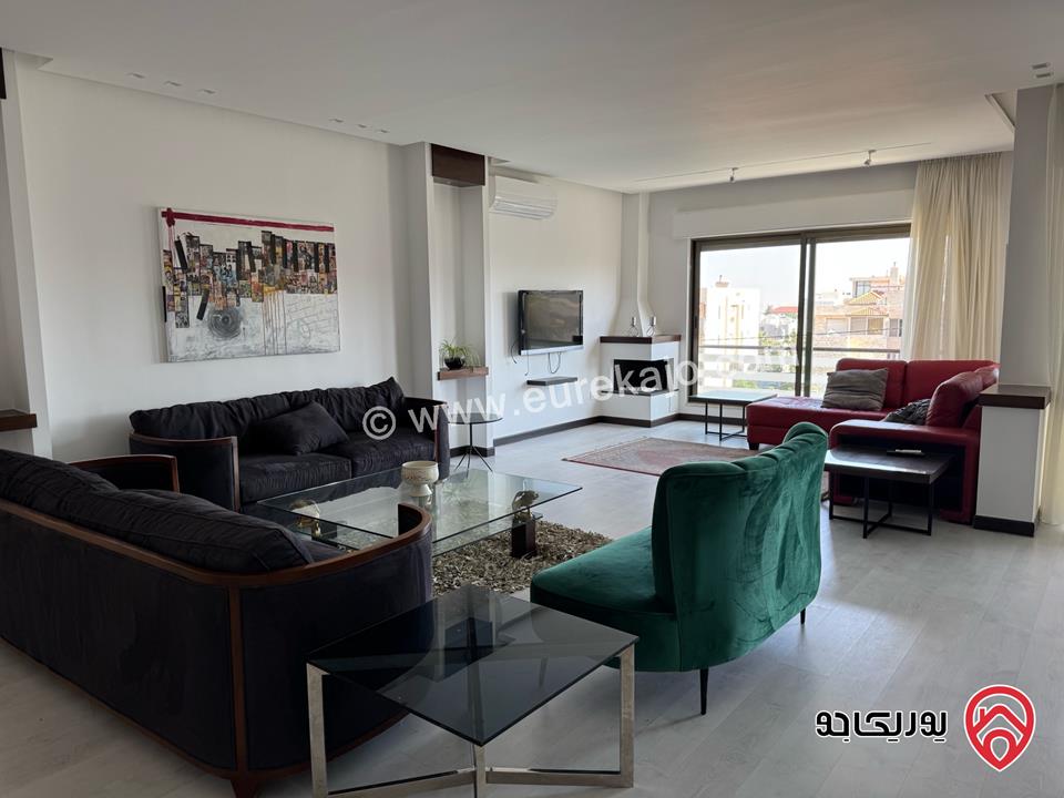 Furnished apartment For Rent in Amman, between 4th-5th circle, 298 square meters, 3 bedrooms, and office.