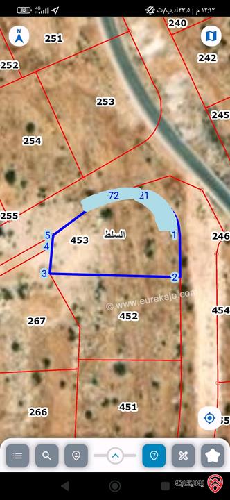 قطع أراضي بمساحات وأسعار مختلفة كما موضحة بالاعلان للبيع في السلط كافة المناطق