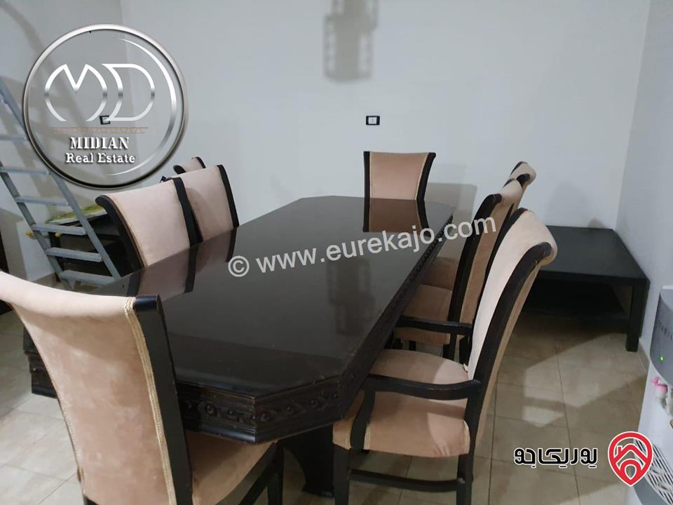 شقة دوبلكس ارضية مفروشة للايجار في عمان - الشميساني مساحة 350م 5 نوم مع ترس و حديقة 150م سوبر ديلوكس